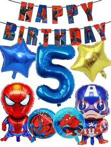 Marvel 漫威蜘蛛侠超级英雄卡通气球生日派对装饰套装，婚礼装饰主题派对用品，适用于庆祝活动和礼品/花束 - 氣球 - 查看 15