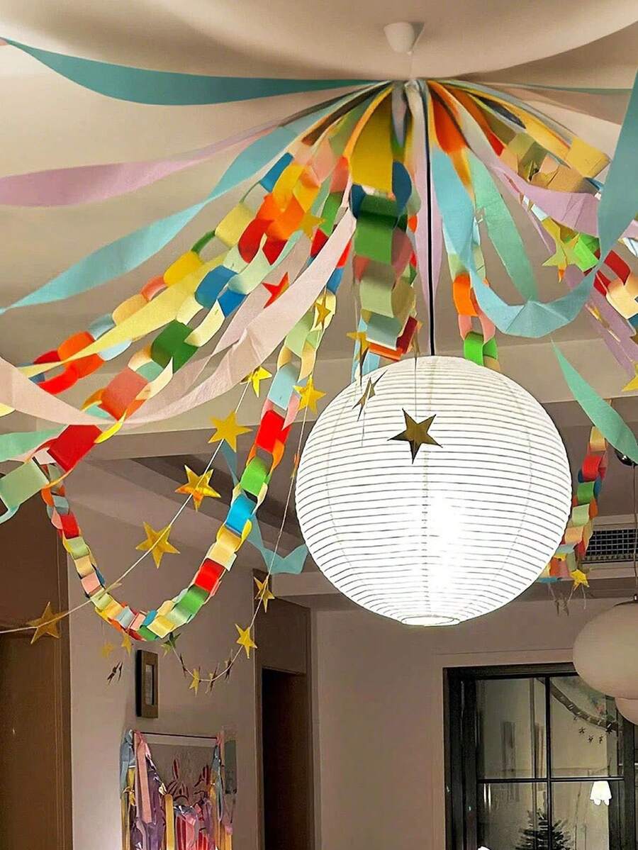 10-Color Mixed Self-Adhesive Paper Chain Set, Smooth Paper Rings For DIY Wreaths & Hangings; Birthday Party Streamers/Hanging Decorations, Wedding Party Ceiling Decor, Mother's Day Themed Decor, Graduation Ceremony Streamers, Graduation DIY Hanging Decorations, Baby Shower Party Decor, Spring/Summer Party Decorations, Bachelorette Party Streamers - View 1