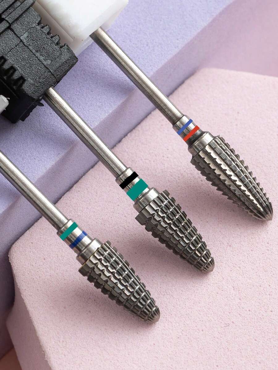 1PC Professional Tungsten Steel Nail Drill Bits High Quality Electric Manicure Drill Accessory Milling Cutters For Nail File Gel Remover Tool Nail Art Supply - Multicolor - View 1