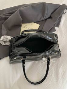 Túi hình quả bóng bowling thiết kế độc đáo năm 2026, túi baguette đa năng thời trang mới năm 2026 dành cho nữ. - màu đen - Xem 6