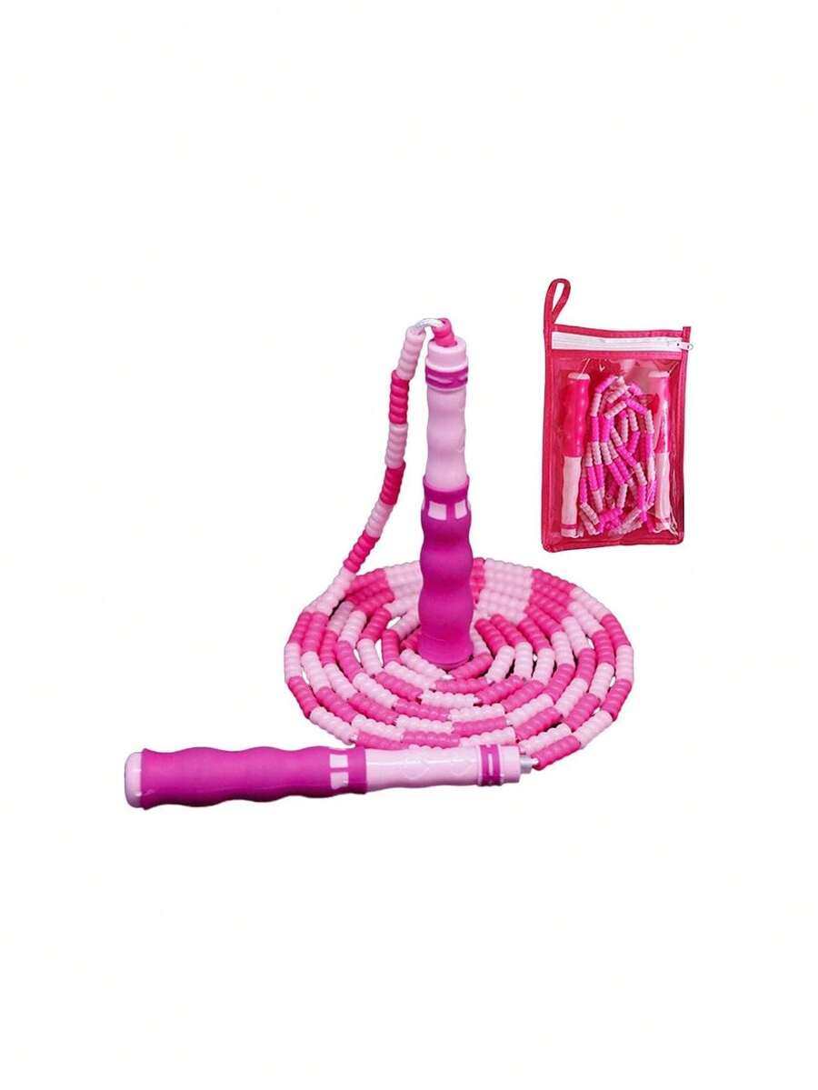 Cuerda para Saltar, Ajustable, Libre, Segmentada, con Cuentas Suaves, Cuerda para Saltar, Cuerda para Saltar para Hacer Ejercicio, para Niños y Adultos, Cuerda para Saltar para,44556380 - Morado Violeta - Ver 1