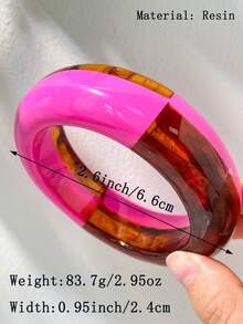 1 chiếc vòng tay Dopamine Jelly Texture, vòng tay xếp lớp trong suốt chạm khắc kiểu cổ điển, phụ kiện thiết yếu cho các cô gái ngọt ngào. - Nhiều màu A - Xem 12