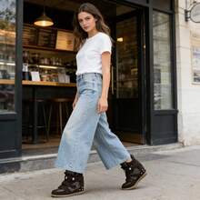 7cm Hidden Wedge High Top Sneakers For Women, Suede Retro Platform Casual Shoes - 深棕 - 查看 8