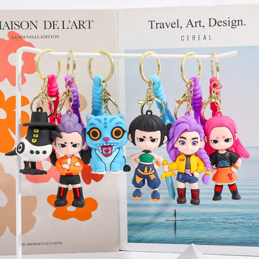 1pc Witcher Cartoon PVC Soft Keychain - Anime Peripheral Small Gift - Fashion Bag Accessory, Cartoon Character Design, Versatile, Best Small Gift For Daily Wear Or Giving To Friends