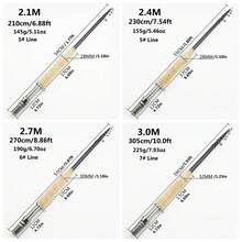 1个合金轮座，2.1米/2.4米/2.7米/3.0米伸缩式飞钓竿，便携式碳纤维快调鳟鱼飞钓竿，钓鱼用具 - 彩色 - 查看 3