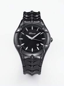 1pc Men's Y2K Style High-Quality Date Display Luminous Waterproof Wristwatch - Silver - View 11