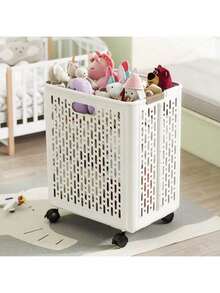 Foldable Laundry Basket With Flexible Configuration, Casters And Comfortable Handle, Breathable Mesh Structure, Suitable For Household, Student Dorm, Apartment, Easy Storage Of Laundry And Textiles, Foldable Design Saves Valuable Living Space - Multicolor - View 2