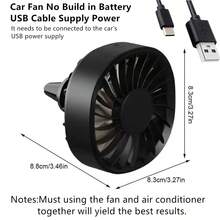 1 buah Kipas Pendingin Ventilasi Udara Mobil, Dapat Diatur, Ditenagai USB, Kipas Turbo 7 Bilah yang Kuat, Lampu Ambient Warna-warni Gradien, Rendah Kebisingan, Kipas Pendingin Interior Mobil Mini Multifungsi - Kipas Mobil (Kabel USB) - View 7