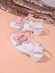 Giày sandal một quai đế dày chống trơn trượt thoải mái cho trẻ em, giày sandal dự tiệc cho bé gái. - Hồng - Xem 7