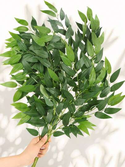 Bộ 3 lá bạch đàn giả/1 lá bạch đàn giả, cây xanh, cắm hoa, trang trí nhà cửa, lá táo tàu, lá liễu, lá lan kiếm giả, trang trí DIY, sự kiện cưới, tiệc tùng, phông nền lễ hội, lá trang trí bục hoa cầm tay, trang trí trung tâm bàn ăn nhà bếp, trang trí cây xanh.