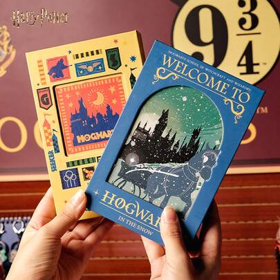  1 cuốn sổ tay Harry Potter chủ đề lâu đài, sổ tay bìa cứng kiểu cổ điển, nhật ký viết về thế giới phép thuật, quà tặng văn phòng phẩm cho học sinh, người hâm mộ và nhân dịp tựu trường.