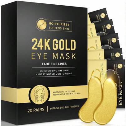 20Pairs Unisex Collagen Under Eye Patches Anti Aging Treatment For Dark Circles Puffy Eyes Wrinkles Eye Mask For Daily Skincare Home Use