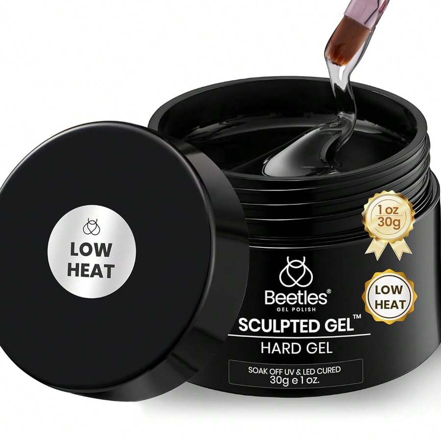 Beetles 30g Low Heat 9 In 1 Mint Sheer Clear Hard Builder Gel, Apex Sculpting & Nail Extension Gel, Salon Professional UV LED Cured DIY Manicure Supplies - 30g Mint Sheer Clear Low Heat - 查看 1