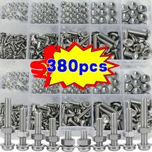 380pcs Hex Nut And Bolt Set - Durable M2, M2.5, M3, M4, M5 Metric Sizes, Universal Engineering And Repair Hardware Kit, Metal Material, Long-Lasting, |Hex Nut|Durable Metal Nut, Nut And Bolt Set - Silver - View 1