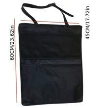 1pc Rear Seat Back Cushion Cover, Designed For Seat Backs, Large Car Rear Seat Protector, Rear Seat Kick Mat Protector, Durable Polyester Car Seat Baotector With Mesh Storage Pocket - Easy To Clean, Fits Various Vehicles, Perfect For Storing Snacks And Toys, Kick-Proof, Great For Storing Toys, Especially Suitable Forts, Features Multiple Pockets For Convenient Organization. - Multicolor - View 3