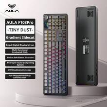 Teclado mecánico inalámbrico Bluetooth AULA F108, interruptores intercambiables, pantalla inteligente TFT, retroiluminación RGB, personalizable de tamaño completo, teclado para juegos AULA F108 - Ver 20