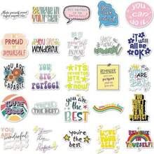 50张自我肯定励志贴纸，鼓励语录贴纸，适用于儿童、学生、成人、水瓶 - 彩色 - 查看 5