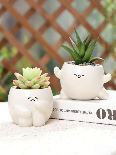 Những chậu cây hình mặt cười đáng yêu này, những chậu hoa hồng bằng nhựa xinh xắn, rất thích hợp để trồng cây trong nhà và cũng là lựa chọn lý tưởng để trang trí nhà cửa, trưng bày trên bàn làm việc hoặc làm quà tặng. Những chậu cây duyên dáng này sẽ tô điểm thêm màu sắc cho không gian của bạn và được những người yêu thích cây mọng nước và những người đam mê trang trí nhà cửa vô cùng yêu thích.