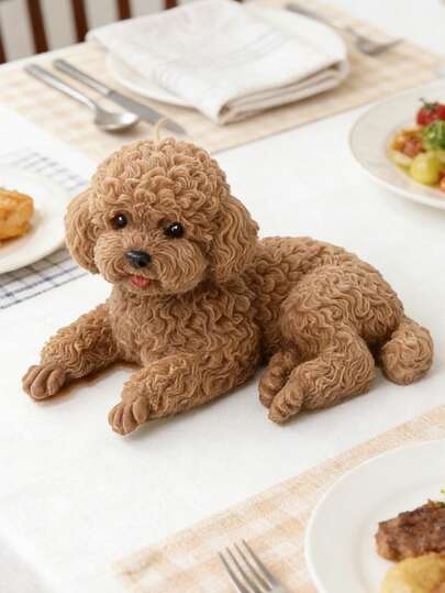 可爱小狗硅胶模具，3D猫狗造型模具，适用于香薰蜡烛、树脂和石膏装饰品，可重复使用，柔韧耐用，是情人节、圣诞节、复活节和婚礼礼物、家居装饰和节日礼品的理想之选。