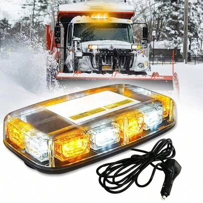 72 LED Magnetic Rotating Flash Beacon Strobe Warning Light Roof Top Emergency Signal Lamps Car Flashing Lights Amber White