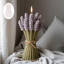 Lavender Candle Making Mold - Elegant Silicone Mold For DIY Candles, Epoxy Resin, Plaster & Clay, Reusable Floral Craft Mold With Easy Release Design - Mold 83 - View 6