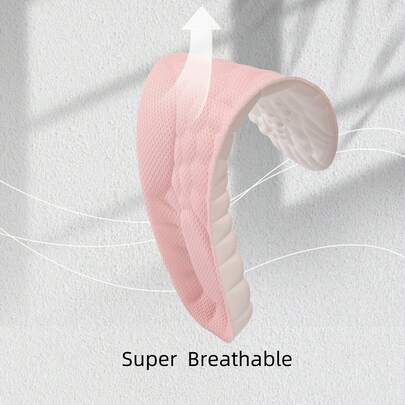 1 Pair Of 4D Cloud Insoles For Children, Heighten, Anti-Bacterial, Breathable, Sweat-Absorbing, Soft & Comfortable, Suitable For Girls And Boys