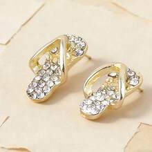 Bông tai đính đá lấp lánh thiết kế riêng theo yêu cầu - Nhiều màu - Xem 2