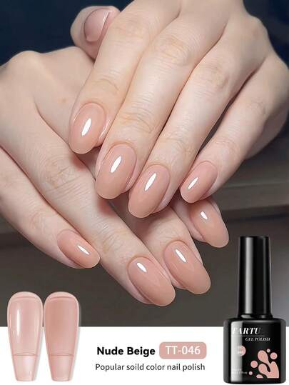  TARTU 8ml Jelly Color Gel Nail Polish, Black White Rose Yellow Blue Red Pink Gel Polish,HEMA-Free And TPO-Free,Gel Polish UV/LED, Gel Polish Soak Off, Semi Permanent For Home Salon Nail Art, Daily Nail Design