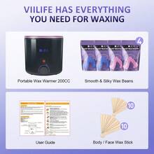 Juego de cera depilatoria en frascos blancos pequeños Viilife, set de cuidado corporal. Aplicar y pelar para lograr una piel suave. - Multicolor - Ver 8