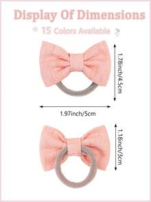 20 chiếc nơ ruy băng 2 inch với họa tiết in và thêu, phụ kiện tóc cho bé gái, băng đô co giãn, đồ trang trí tóc. - Nhiều màu - Xem 5
