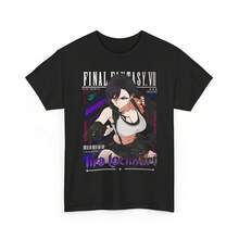 Tifa Lockhart FF7 Vintage T-Shirt - Waifu TeeFinalFantasy7 T-Shirt, Gamer - 黑色 - 查看 1