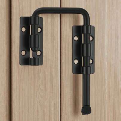 1 chốt cửa khoan - Khóa cửa kim loại chịu lực cao, lắp đặt trái/phải, không cần khoan, dành cho cửa/cửa sổ gỗ, cơ chế chốt an toàn, tương thích với cửa tay gạt - Lý tưởng cho phòng ngủ, phòng tắm, văn phòng, an ninh nhà ở, chốt cửa.