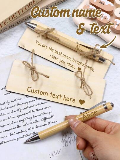 Bolígrafo personalizado, bolígrafo de escritura, bolígrafo de estilo minimalista elegante para uso diario en la oficina, regalo de bolígrafo personalizado con nombre para maestros, Día de la Madre, cumpleaños, aprecio, bolígrafo personalizable con firma para colegas, amigos y familiares, regalo de escritura personalizable