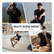 Unisex Washed Vintage STWD Graffiti Signature Print Summer Tops, Y2K Streetwear Graphic Tee - 黑色 - 查看 4
