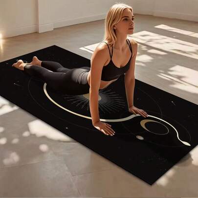 1pc Silica Gel Yoga Mat, Non-Slip Shock-Absorbing, Moisture-Wicking, Easy To Clean, Practical Fitness Mat For Home Gym, Living Room