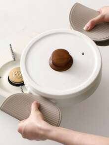 1 tấm lót bàn đa năng, tấm lót bàn nhà bếp kẻ sọc chống trượt và chịu nhiệt, tấm lót silicon dày dặn cách nhiệt, đồ dùng nhà bếp chống trượt, quà tặng gia đình thiết thực dịp lễ. - Nhiều màu - Xem 5