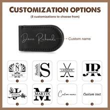 1pc Personalized Wallet, Minimalist Paper Money Organizer, Customized Leather Wallet, Customized Wallet Organizer, Engraved Wallet, Gift For Him, Father's Day Gift, Men's Wallet - Multicolor - View 4