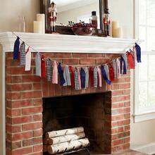 4th Of July Tassel Banner Red White And Blue Garland Patriotic Hanging Decorations For Independence Day Party - Nhiều màu - Xem 3