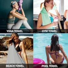 1 Pc Green Pink Striped Pattern Beach Towel, Large Quick Dry Soft Sun-Protective Absorbent Comfortable Durable Microfiber Material, For Beach Pool Bath Spa Daily Use, Pool Camping Yoga Diving Travel Essential, Summer Travel Vacation Essential - Green Pink Striped - View 6