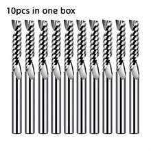 10 mũi phay ngón đơn rãnh bằng hợp kim cứng nguyên khối 4mm, dao khắc CNC độ chính xác cao, thích hợp cho việc khắc và cắt nhôm/acrylic/PCB. - dao khắc - Xem 4