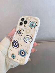 Funda protectora de lente de cámara con forma de ojo, de TPU con patrón de ojo malvado, minimalista y a prueba de golpes, compatible con iPhone 11/12/13/13 Pro Max/14 Pro Max/15/15 Pro/15 Plus/15 Pro Max/16 Pro Max y series , resistente al agua, a caídas y a arañazos, regalo de primavera,mobile phones, bags, mobile accessories, phone cases, room decoration, accessories, transparent phone cases, summer, phone straps, men's phone cases, black phone cases, pink phone cases, mobile case for men, mobile case for women, mobile phone protection, beach accessories, strawberry treats, phone protection covers. - Estilo (1 pieza) - Ver 2