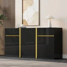 Buffets & Sideboards - Black + MDF + Particle Board - View 11