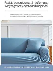 Funda de sofá de alta elasticidad en colores sólidos lavable a maquina facil de instalar suave al tacto y resistente a la suciedad adecuada para salas de estar dormitorios oficinas y otros espacios especialmente ideal para lugares con mascotas como gatos y perros disponible en varios tamaños - Café integral - Ver 4
