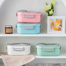 Practical All-In-One Bento Box For Adults, 6-Compartment Large Capacity Container With Easy Clean And  Heating - Multicolor - View 2