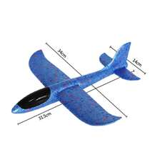 Avión planeador de espuma grande de 34 cm, juguete volador de lanzamiento manual flexible, 2 modos de vuelo (acrobacia y recto), juguete resistente a choques para exteriores adecuado para niños y niñas, regalo de cumpleaños - Multicolor - Ver 12