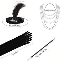 5pcs/1920s Vintage Elegant Party Accessories Set, Suitable For Costume Parties, Halloween Parties, Etc. - How Many - View 3