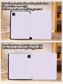 Kingsung 浅紫色波点图案平板电脑保护套，兼容 iPad Air 8(M4)2026（11 英寸）、Air 8(M4)2026（13 英寸）、9.7/10.2/10.5/10.9/12.9/Pro 11、第十代、Air 8 (M4) 2026（11/13 英寸），兼容三星 Galaxy Tab S6 Lite 10.4 英寸，兼容 Kindle Paperwhite 第十二代 2024、Kindle 第十一代 2022，提供柔软防摔保护，智能支架/自动唤醒/睡眠功能。 - 彩色 - 查看 9