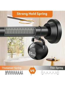 1pc Adjustable Stainless Steel Single-Sided Telescopic Rod, Multi-Section Modular Easy Installation, Suitable For Bathroom Shower Curtain Metal Tension Rod, Also Suitable For Wardrobe Hooks, Door And Window - Telescopic Pole - View 3
