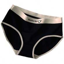 Black & White Color Panties, Sporty Smile, Popular Daily Underwear Item, Comfortable Fit, Girly Sensibility Underwear - Black + White + Gray - View 10