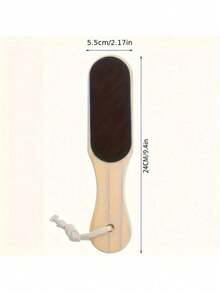 1pc Professional Foot Care Foot File Tool, Made Of Beechwood For Removing Dead Skin, Cracked Heels And Calluses - Multicolor - View 9
